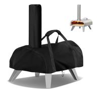 Pizza Oven Cover for BIG HORN, Heavy Duty Waterproof Pizza Oven Covers with Chimney, Portable Pizza Oven Accessories Protective Carry Cover-59*39*25cm(Black)