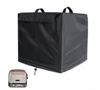 Pizza Oven Cover with Storage Pocket - Weatherproof 420D Oxford Fabric Shield for Gas Grill - Sun and Rain Protection for Patio - Easy Carry Handle - 21.5x18x15.1 Inch Green(210D Black)