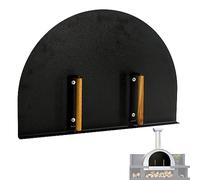 Pizza Oven Door 19.25” X 27”, Stainless Steel Oven Door with Wooden Handle for Indoor & Outdoor Pizza Oven, Outdoor Pizza Oven Kit