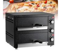 Pizza Oven - Electric Tabletop Cooker with Adjustable Temperature 50-350°C and 0-60 Minute Timer for Home and Commercial Use