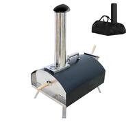 Pizza Oven Outdoor, Multi-Fuel Pizza Cooker, Stainless Steel 3-Layer Portable Wood Fired and Gas Oven, Pizza Oven with Fireplace Storage Bag