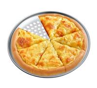 Pizza Oven Pan - Round Non Stick Pizza Pan Aluminum Alloy | Even Heating Bakeware, Oven Baking Supplies, Pizza Sheet for Homemade Pizza, Cakes, Pastries