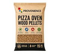 Pizza Oven Wood Pellets 15kg, Spruce Wood Pellets for Pizza Ovens, 8mm Diameter Pellets, Low Ash Clean Burn, Low Dust Fuel, Consistent Heat & Authentic Wood-Fired Flavour (Packaging May Vary)