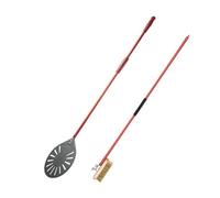 Pizza Paddle 9 Inch Hard Anodized Pizza Turning Peel Perforated Pizzas Handle Shovel(9 inch Brush Set)