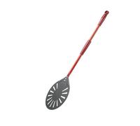 Pizza Paddle 9 Inch Pizza Turning Peel Perforated Turner Aluminum Alloy Handle Shovel Tools Oven Accessories(Short Red Handle)