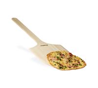 Relaxdays XXL Pizza Peel made of Wood w/ Extra-Long Handle, Size: 1 x 30 x 78 cm Pizza Shovel Carrier, Natural