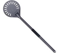 Pizza Paddle Pizza Brush and 9" Perforated Round Turning Peel Set Aluminum Paddle with 40" Handle Oven Tool(Pizza Shovel)