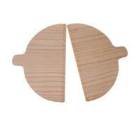 Pizza Paddle Set - Semi-Circular Wood Pizza Peel, 2-Pack Baking Boards | Easy-Grip Pizza Bread Peel, Wooden Pizza Transfer Board for Pizza Ovens, Bread Spatula for Home Baking, Smooth Finish