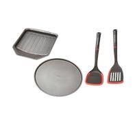 Pizza Pan and Crisper Tray Set and Slotted and Solid Turner Set
