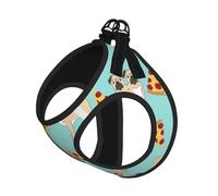 Pizza Party. Print Adjustable Harness Leash Set For Cats And Dogs, Soft Breathable Kitten Puppy Mesh Vest With Reflective Design, Escape-Proof Lead For Small Pets Walking Training
