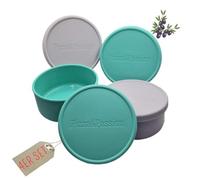 PIZZA&PASSION Stackable Silicone Pizza Dough Fermentation Containers with Lids.Food Grade, BPA Free, Easy to Use.Microwave, Dishwasher, Freezer, Fridge and Oven Safe.(4)