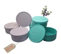 PIZZA&PASSION Stackable Silicone Pizza Dough Fermentation Containers with Lids.Food Grade, BPA Free, Easy to Use.Microwave, Dishwasher, Freezer, Fridge and Oven Safe.(6)