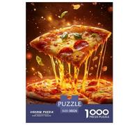 Pizza Pattern for Adults Fun 1000 Piece Realistic Food Jigsaw Puzzles Stress Relief Toy Decoration Intellectual Game Education Game Relaxation And Intelligence 38x26cm/1000pcs