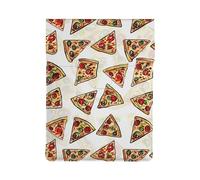 Pizza Pattern Print 13-inch Laptop Sleeve, Slim Shockproof Insertion Design Leather Laptop Case for Office, School, Travel