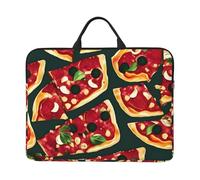Pizza Pattern Print 14in Laptop Case Sleeve Water-Resistant Portable Notebook Cover Bag For Office