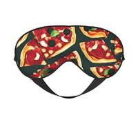Pizza Pattern Print Eye Mask,Soft Blackout Blindfold Eye Cover for Women Men Full Night's Sleep,Travel