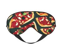 Pizza Pattern Print Sleep Mask,Soft Eye Mask with Adjustable Strap for Sleeping, Travel and Relaxation