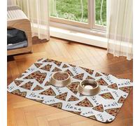 Pizza Pattern Printed Pet Bowl Mats, Non-Slip And Tasteless Dog And Cat Feeding Mats