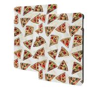Pizza Pattern Printed Tablet Case for Ipad 7th Generation 10.2", Pu Leather Non-Slip Tablet Cases Shockproof Stand Cover with Auto Sleep/Wake Cover