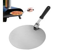 Pizza Peel, 10 Inch Round Pizza Paddle Metal Steel Spatula with Foldable Handle Pizzas Oven Accessories for Pizzas Breads