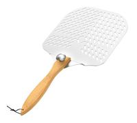 Pizza Peel 12 inch Aluminum Perforated Pizza Paddle with Wood Handle Lightweight Heat Resistant Pizzas Shovel for Homemade Baking Pizzas Turning Spatula Accessories