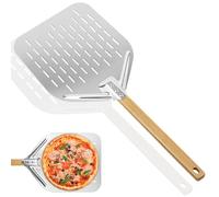 Pizza Peel Perforated 12 Inch Pizza Peel 39.5 x 30 cm Silver