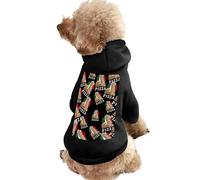 Pizza Pisa Tower Italy Flag Warm Dog Hooded Sweatshirt with Hat Soft Pet Pullover Clothes for Small Medium Large Pets
