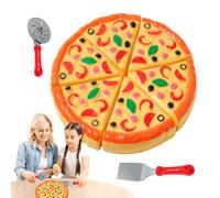Pizza Pretend - Pizza Game Set, Colorful Fake Food Learning Kit, Pizza Game Set for | Creative Kitchen Cutting Activity Kit for Pizza