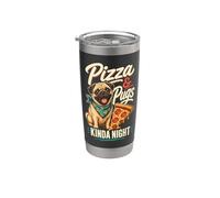 Pizza & Pugs Kinda Night Stainless Steel Insulated Tumbler