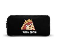 Pizza Queen Pencil Case Cute Pen Pouch Cosmetic Bag Pecil Box Organizer for Travel Office