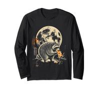 Pizza Raccoon for Night Snack Lovers Under Magic Full Moon Long Sleeve T-Shirt
