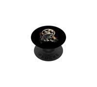 Pizza Raccoon For Night Snack Lovers Under Magic Full Moon PopSockets Adhesive PopGrip