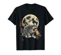 Pizza Raccoon for Night Snack Lovers Under Magic Full Moon Value Graphic T-Shirt
