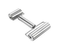 Pizza Roller Stainless Steel Small Rolling Pin, Smooth Non Stick Dough Roller Set, Metal Kitchen Utensils for Baking