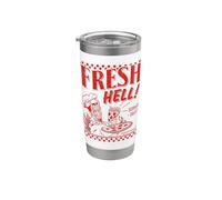 Pizza Satan Fresh Hell Satan Occult Satanic Lucifer Stainless Steel Insulated Tumbler
