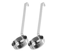 Pizza Sauce Spoon Silver Long Handle Stainless Steel 2pcs