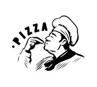 Pizza Shop Pizza Food Lover Fine Carving Decals 68x88.2cm Do not Damage The Wall Surface Black