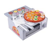 Pizza Simulation Game - Wooden D Learning Toy 1875 G | Preschool Food Collection Roles Games, Experience Games Activities Simulation Cooking