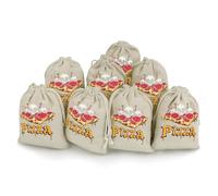 Pizza Skull Printed Drawstring Bag Packs Cotton And Linen Bags Pouch 8 Pieces Storage Reusable Gift Wrap