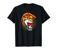 Pizza skull with mohican peperoni and cheese haristyle T-Shirt