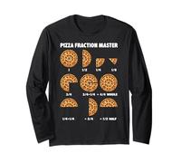 Pizza Slice Fractions Master Chart | Kids Learning Division Long Sleeve T-Shirt