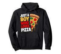 Pizza Slice Fun Just A Boy Who Loves Pizza Pullover Hoodie