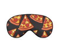 Pizza Slice Sleep Mask Soft Blackout Eye Mask Eye Shade Cover with Adjustable Strap for Men Women