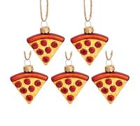 Pizza Slices Baubles In A Box -Set Of 5