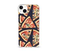 Pizza Slices Printed Phone Case Slim Cute Cellphone Protective Cover Unisex Compatible with iPhone 15/15 Plus/15 Pro/15 Pro Max