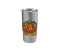 Pizza Soothes The Savage Beast Funny Pizza Lover Stainless Steel Insulated Tumbler