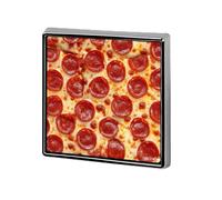 Pizza Square Metal Brooches 1 Inch Decorative Badges Exquisite Decorations Pins for Clothing