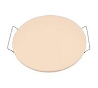 Pizza Stone 13 Inch Pizza Extra Thick Stone for Baking Tools Oven&BBQ Grill Slab Kitchen Bread Tray with Support Frame