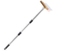 Pizza Stone Brush, Aluminum Tools for Pizza Oven with Long Handle, Kitchen Supplies for Home, Outdoor Baking, Grilling, Frying, Baking, Restaurant
