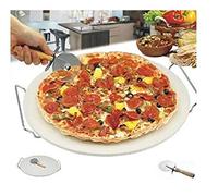 Pizza Stone, Heavy Duty Cordierite Stone for Oven and BBQ, 38cm Round Baking Stone for Pizza, Bread, Cookies and More, Large Grilling Pizza Plate, Thermal Shock Resistant, Durable and Safe